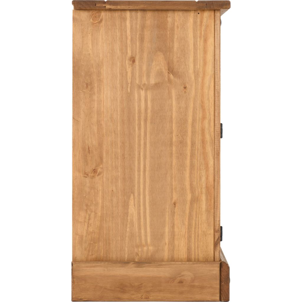 Corona 1 Door 4 Drawer Sideboard in Distressed Waxed Pine