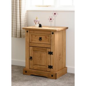 Corona Bedside Cabinet with 1 door and 1 drawer