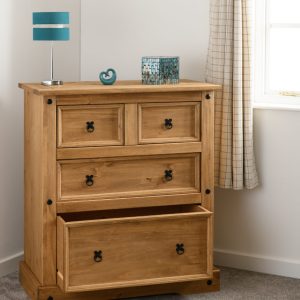 Coroner 2 small and 2 large drawers chest