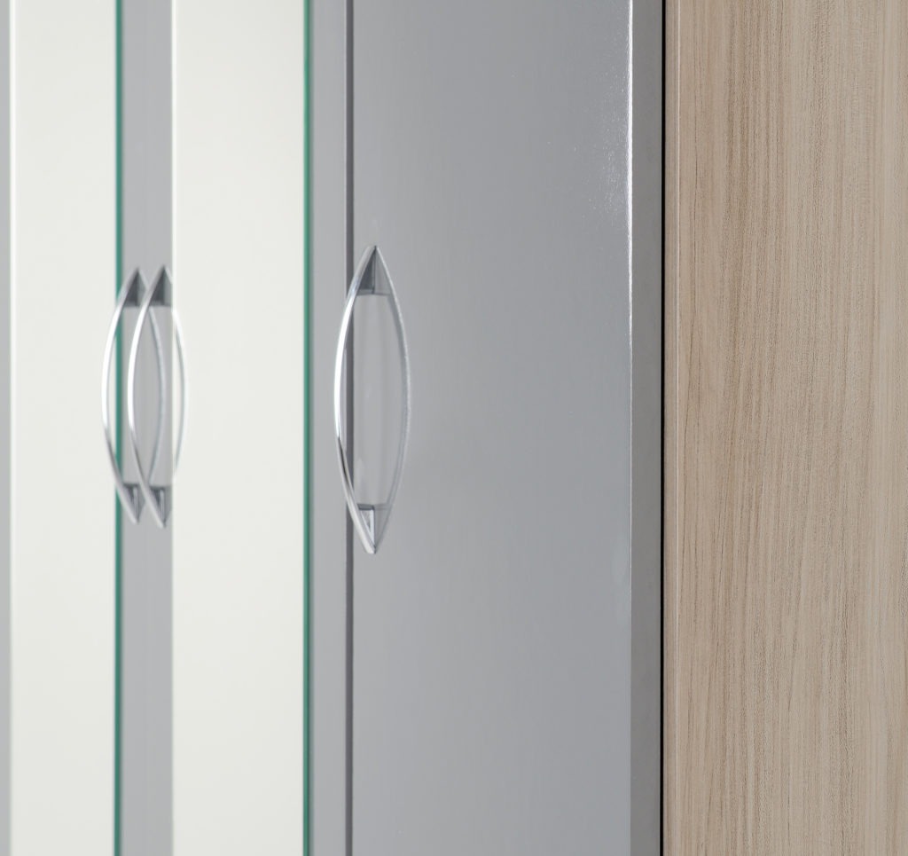 Nevada 3 door 2 drawer wardrobe with mirror